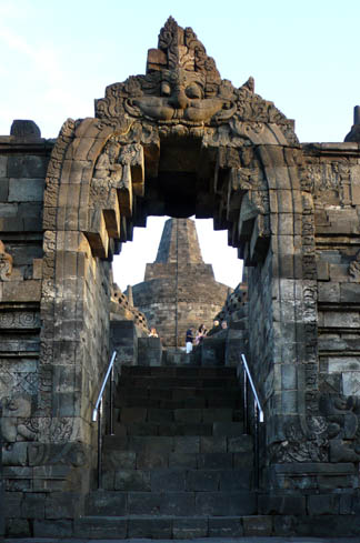 Buddha gate Borobudur Java